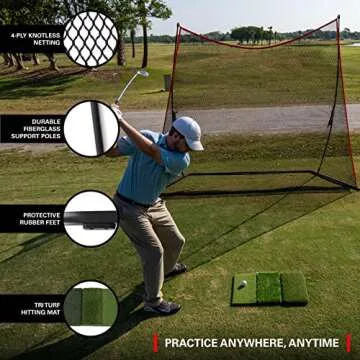 Rukket 3pc Golf Net Bundle for Home Practice