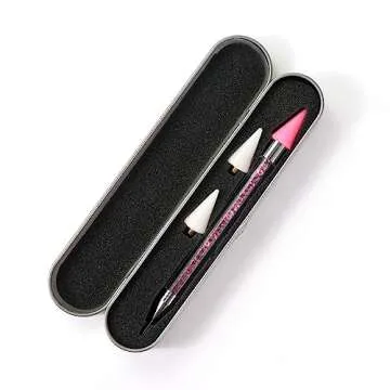 Qufiiry Nail Rhinestone Picker, Acrylic Handle Dual End Rhinestone Diamond Painting Pen, for Jewel Gems Crystals Studs Picker