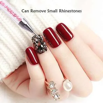 Qufiiry Nail Rhinestone Picker, Acrylic Handle Dual End Rhinestone Diamond Painting Pen, for Jewel Gems Crystals Studs Picker