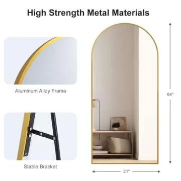 PexFix 65" Arched Full Length Dressing Mirror - Gold