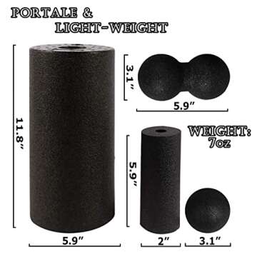 BIGTREE 4PK Balance Foam Roller Plantar Peanut Fasciitis Ball Myofascial Release Back Foot Neck Spin...