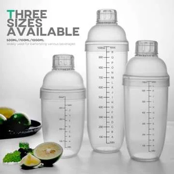 Homestia 33 oz Plastic Cocktail Shaker with Jigger