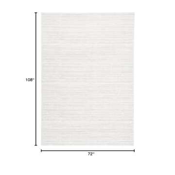 SAFAVIEH Vision Collection Area Rug - 6' x 9', Ivory, Modern Ombre Tonal Chic Design, Non-Shedding &...