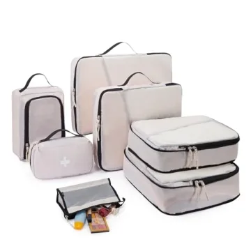 Compression Packing Cubes for Travel - CLUCI 7 Set Travel Essentials