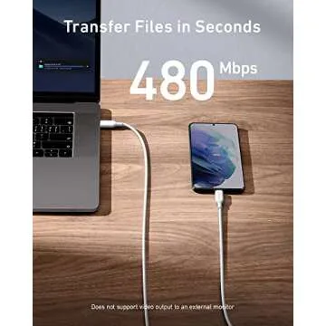 Anker Powerline III USB C to USB C Charger Cable(100W,6FT),Type C for iPhone 16/15,iPad Mini 6,MacBook Pro 2020,Galaxy,Switch,and More(USB 2.0,White)