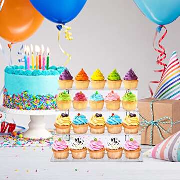 YIDITTHOPE 12 Inch Acrylic Shelf in 3 Pack, 4 Tier Perfume Organizer and Cologne Organizer, Funko POP Shelves Tiered Riser Display Stand, Acrylic Display for Decoration and Organizer