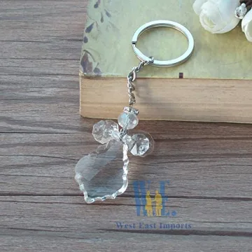 Elegant 12 Pcs Angel Crystal Keychains – Perfect for Weddings
