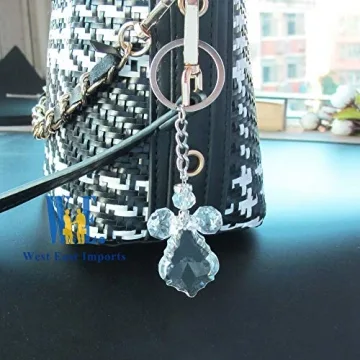 Elegant 12 Pcs Angel Crystal Keychains – Perfect for Weddings