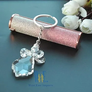 Elegant 12 Pcs Angel Crystal Keychains – Perfect for Weddings