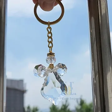 Elegant 12 Pcs Angel Crystal Keychains – Perfect for Weddings