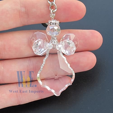 Elegant 12 Pcs Angel Crystal Keychains – Perfect for Weddings