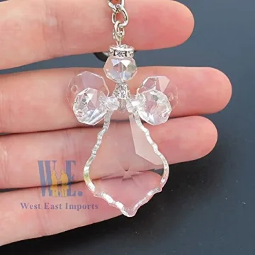Elegant 12 Pcs Angel Crystal Keychains – Perfect for Weddings