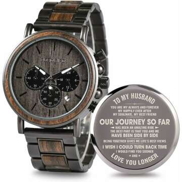 2win Engraved Wooden Watch for Men - Unique Personalized Gift Idea