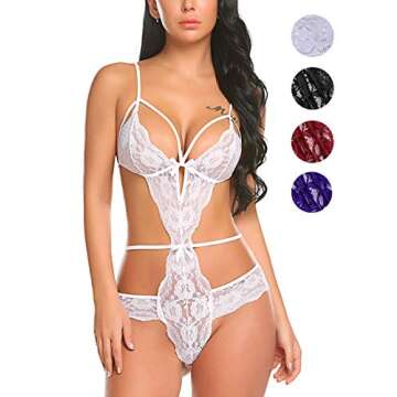 Avidlove Lace Deep V Teddy Bodysuit - Comfortable & Elegant