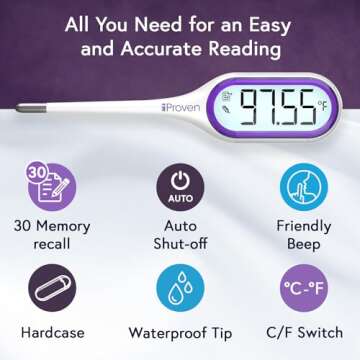 iProven Basal Body Thermometer – Accurate Ovulation Tracker