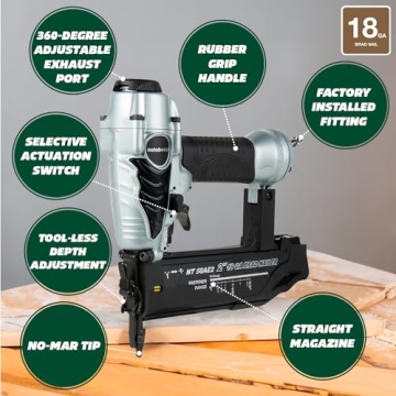 Metabo HPT Brad Nailer Kit - 18 Gauge Pro-Grade Gun