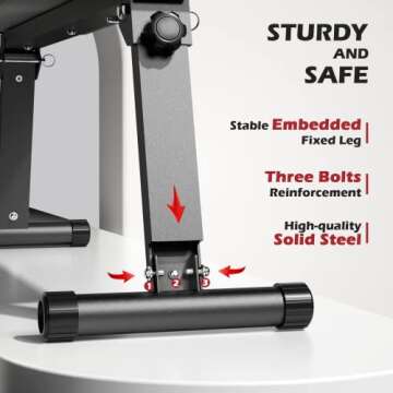 FLYBIRD Folding Flat Bench, Sturdy Lightweight and Space-saving Bench Press Flat Weight Bench, Easy to Assemble