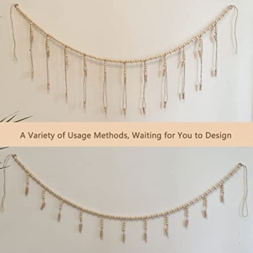 Kintyno Boho Photo Display with 22 Clips & Garland