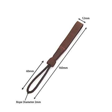 LAGIPA Leather Car Key Fob Keychain, Non-metallic Car Key Rope Lanyard Holder, No Metal Scratch