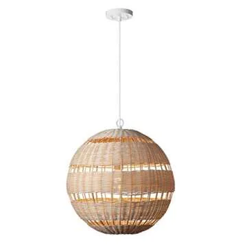 Globe Electric 1-Light Pendant Natural Woven Twine Light Fixture