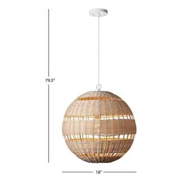 Globe Electric 1-Light Pendant Natural Woven Twine Light Fixture