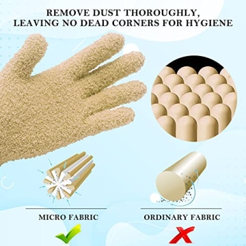 Evridwear Microfiber Gloves for Plant Dusting - Reusable Cleaning