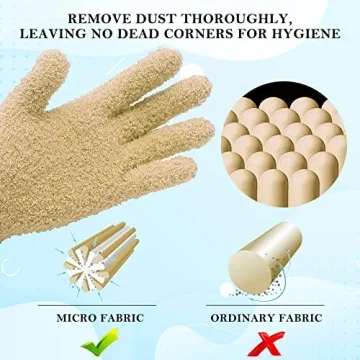 Evridwear Microfiber Gloves for Plant Dusting - Reusable Cleaning