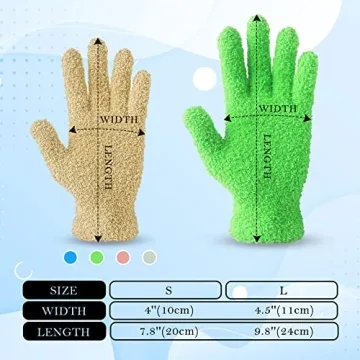 Evridwear Microfiber Gloves for Plant Dusting - Reusable Cleaning