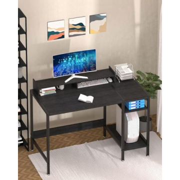 MINOSYS 47 Gaming Desk with Storage and Monitor Stand