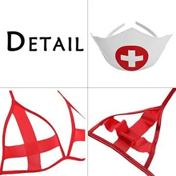 EDENIGHT Nurse Costumes for Women Naughty Nurse Lingerie Set Doctor Cosplay Outfit with Stethoscope