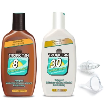 GoPong Tropic Tan Sunscreen Bottle Flask 2 Pack - Hidden Alcohol Travel Flasks