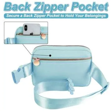 Uygafly Easter Gifts for Teen Girls Kids - Birthday Gifts for Girls,Friendship Gifts for Women,Friend Birthday Gifts for Women - Fanny Pack Crossbody Bag Belt Bag Cute Trendy Stuff | Blue,A