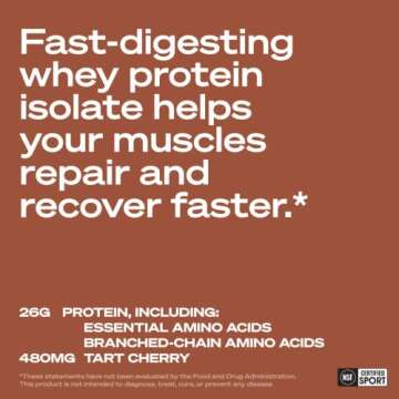 LADDER Whey Protein Powder, 26g Protein for Muscle Gain, 7g BCAAs, 14g EAAs, No Artificial Sweeteners, NSF Certified Supplements (Chocolate, 30 Serving Bag)