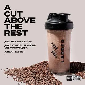LADDER Whey Protein Powder, 26g Protein for Muscle Gain, 7g BCAAs, 14g EAAs, No Artificial Sweeteners, NSF Certified Supplements (Chocolate, 30 Serving Bag)