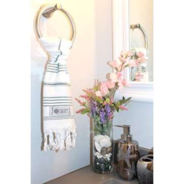 Alia Home Turkish Hand Towel Set of 2 - Soft & Stylish