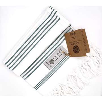 Alia Home Turkish Hand Towel Set of 2 - Soft & Stylish