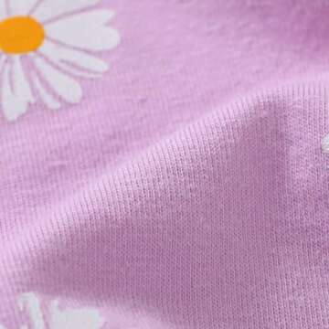 YOUNGER TREE Toddler Baby Girl Shorts Set Ruffle Sleeve Ribbed Knit T-Shirt Top Floral Solid Summer Outfits 6M-4T (Purple Daisy,3-4T)