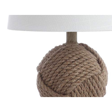 JONATHAN Y JYL6500A Monkey Fist 18" Rope Ball LED Table Lamp Coastal Cottage Industrial Bedside Desk Nightstand Lamp for Bedroom Living Room Office College Bookcase LED Bulb Included, Natural