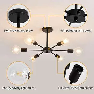 UOFUS Sputnik Chandelier Modern Mid Century Lighting