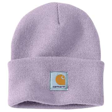 Carhartt Men's Knit Cuffed Beanie Hat - Stylish and Warm in Dusk Purple