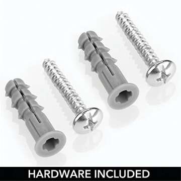 mDesign Metal Wall Mount Kitchen Storage Organizer Basket Bin/Trash Can - for Bags, Tin Foil, Wax Paper, Saran Wrap - Hardware Included - Solid Steel - Chrome