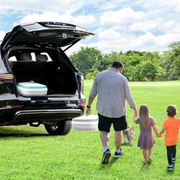 FLARUZIY 13L Fully Covered Cat Litter Box, Foldable and Portable Litter Box with Shovel and Storage ...