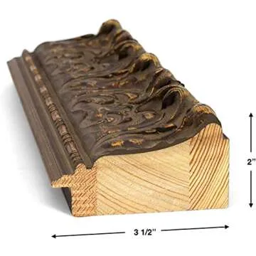 Deco TV Frames - Tuscan Gold Smart Frame Compatible ONLY with Samsung The Frame TV (65", Fits 2017-2020 Frame TV)