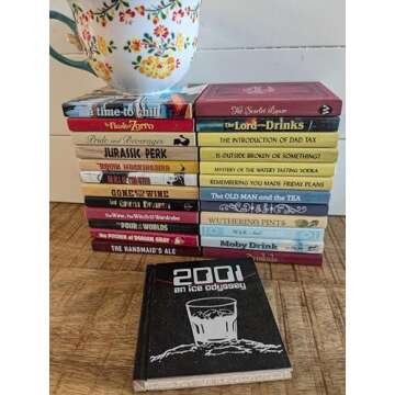 Solid Wood Book Shaped Coasters w/drinking puns