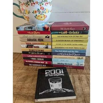 Unique Solid Wood Book Shaped Coasters with Puns