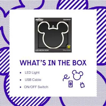 Yellowpop Mickey Mouse Neon Sign - Energy Efficient LED Decor