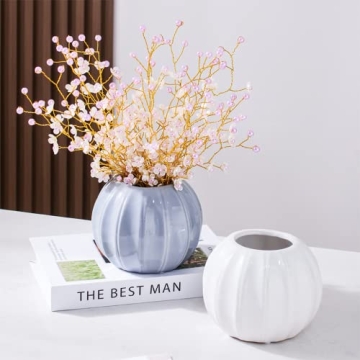 WAIT FLY Creative Pumpkin Shape Ceramic Vase for Home Decor