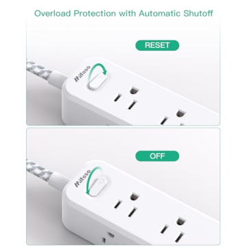 Surge Protector Power Strip with 9 Outlets and USB