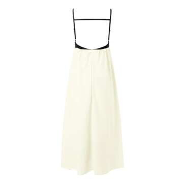 Women's Cotton Patchwork Spaghetti Strap Dresses