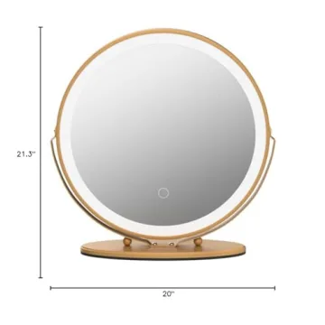 LVSOMT 20" Dimmer LED Vanity Makeup Mirror for Brightness